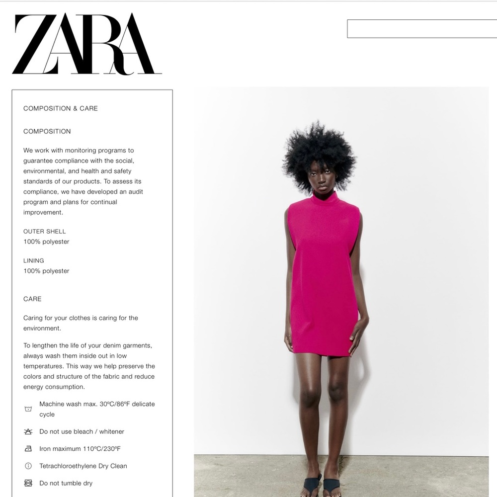 Zara Neon Fuchsia Pink mini dress. New with tags - sold out online!!